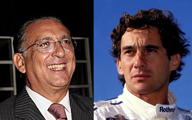 Galvão Bueno e Ayrton Senna