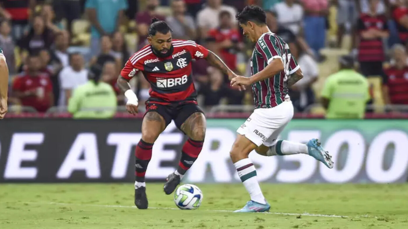 Flamengo x Fluminense Gabigol e Cano