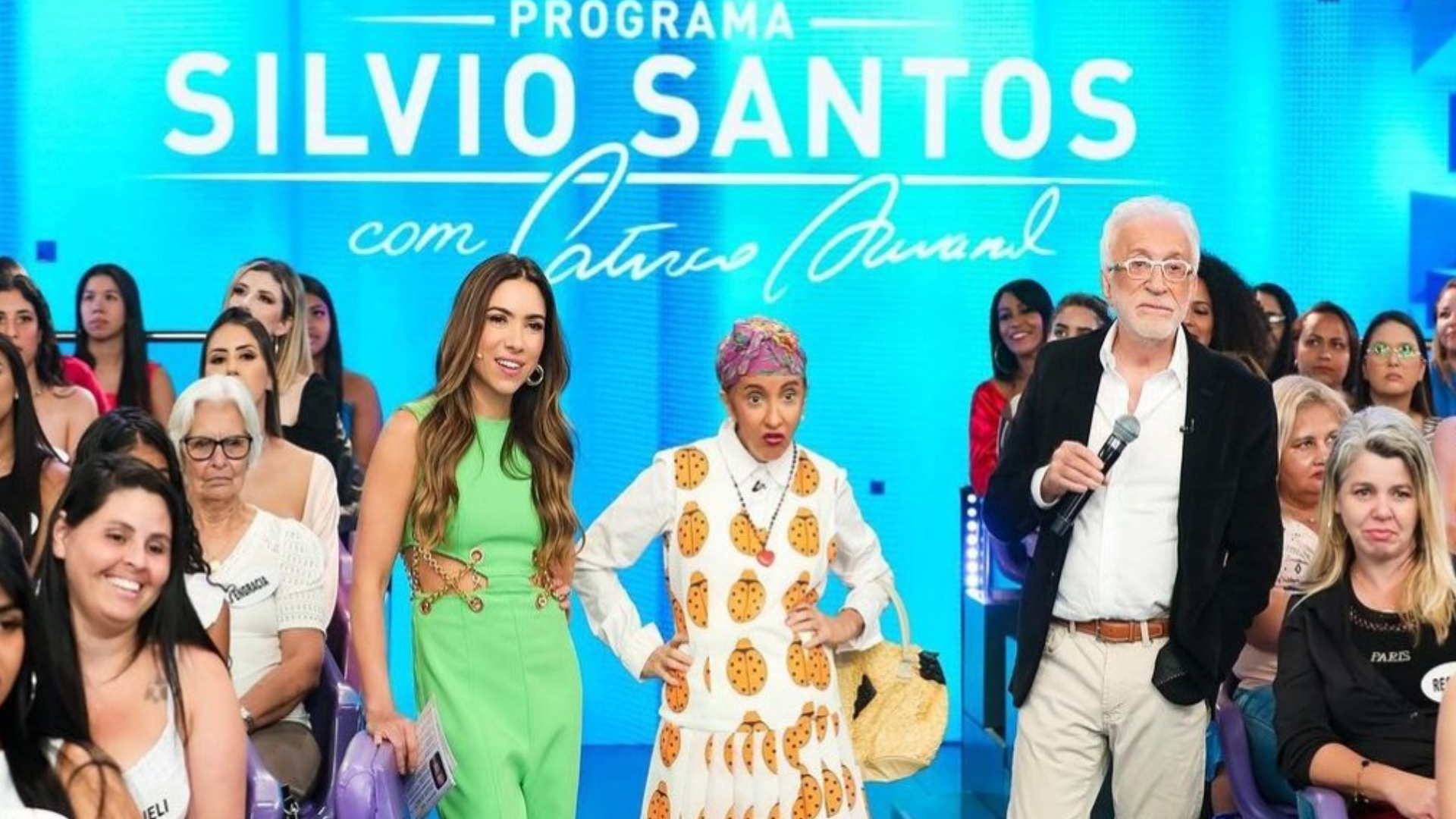 Programa Silvio Santos recebe Moacyr Franco e Gorete Milagres