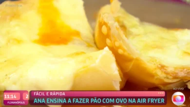 Receita de Pão com ovo na air fryer da Ana Maria Braga